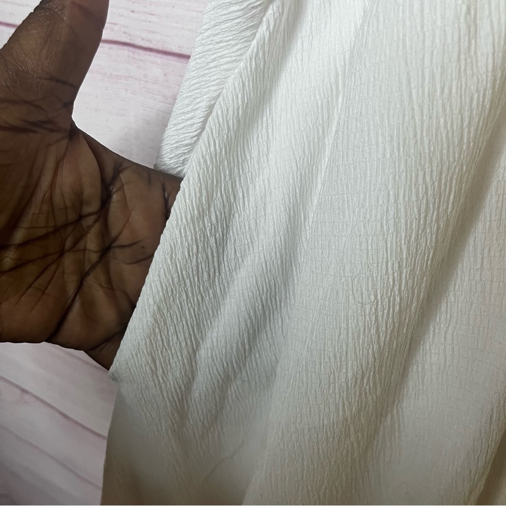 Bloomchic White Button-Down A-Line Square Necklec… - image 4